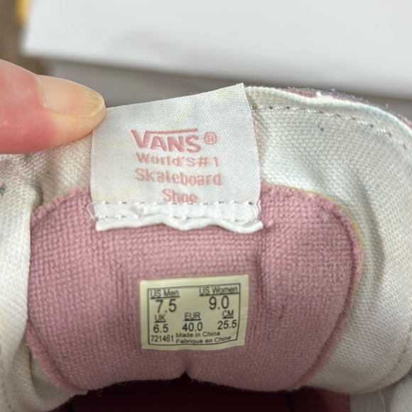 Vans Off The Wall Old Skool Sk8 Hi-Pig Shoes 9 Suede High Tops Pink Sneaker - Picture 2 of 8